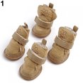 thumbnail image 4 of UDIYO Pet Dog Winter Anti-Skid Comfy Walking Warm Cozy Berber Fleece Shoes Snow Boots, 4 of 7
