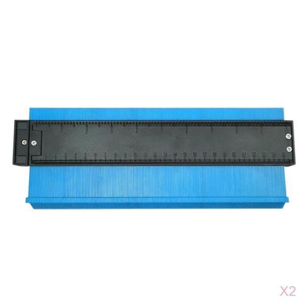 2 x herramienta duplicadora de contorno de perfil de plástico para calibre de perfil, marco circular de tubo de bobinado de 250 mm Sunnimix Medidor de contorno de perfil