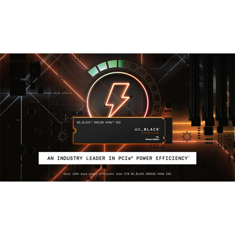 1TB* WD_BLACK™ SN8100 PCIe® 5.0x4 NVMe™ M.2 SSD Game Drive