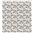 thumbnail image 3 of Ambesonne Dog Shower Curtain, Cartoon Puppy Faces, 69"Wx70"L, Multicolor, 3 of 3