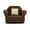 Brown, variant on Plush Keet Children's Chair Lavander, with accent pillow