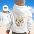 thumbnail image 2 of Gelikeya Pink Puff Graphic Preppy Hoodies Sweatshirts for Teen Girls Kids Floral Long Sleeve Cute Preppy Clothes Tops with Pockets 2-13Y (White, 2-3 Years), 2 of 8