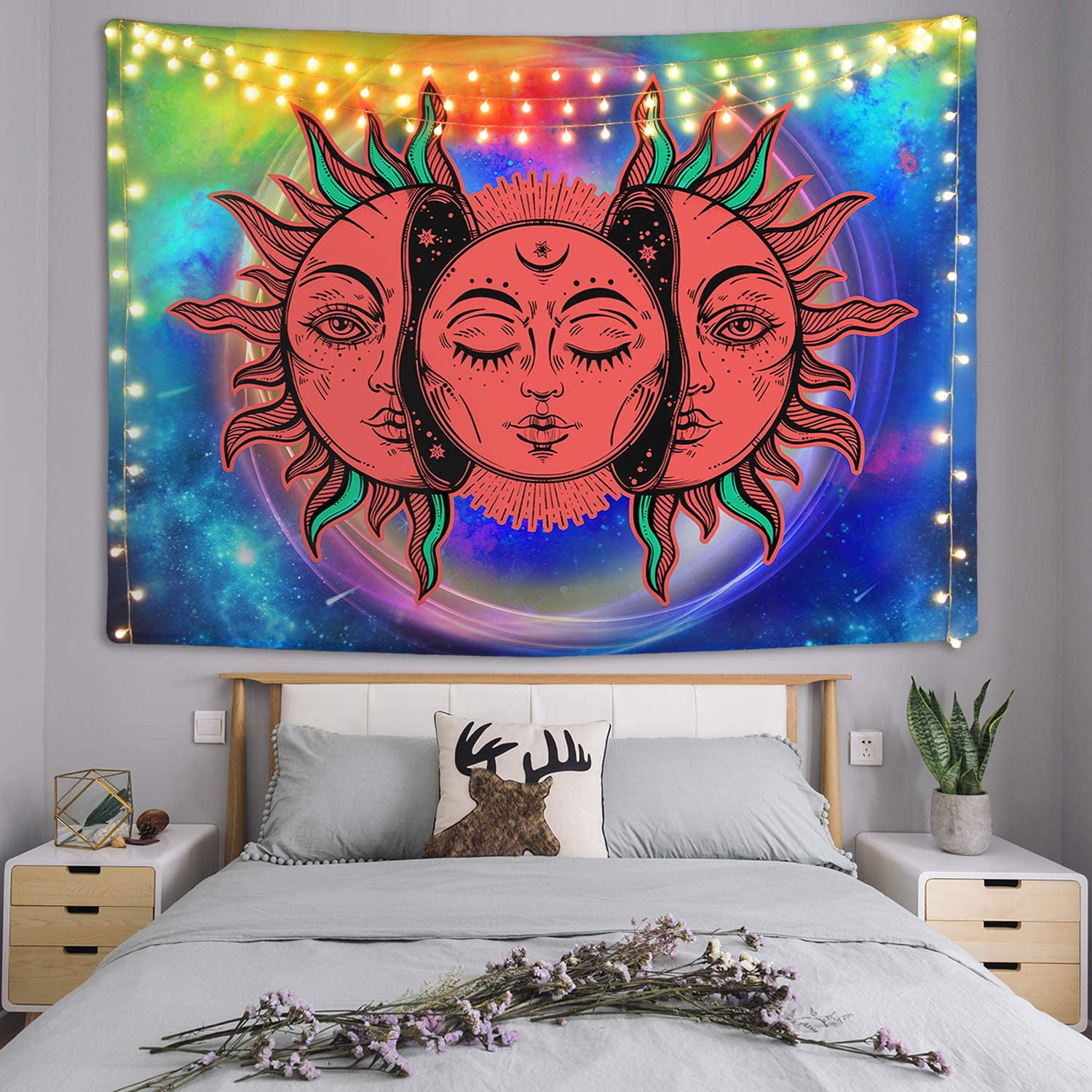 Celestial Boobs Boho Style Trippy Tapestry Aesthetic Wall Decor Wall Hanging Psychedelic Art