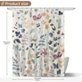thumbnail image 4 of Bevtee Ink Floral Fabric Shower Curtain, Bathroom Shower Curtain Sets, Colorful Flower Shower Curtain with 12 Hooks , 72” x 72”, 4 of 5