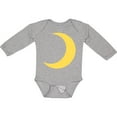 thumbnail image 3 of Inktastic Cute Yellow Moon Boys or Girls Long Sleeve Baby Bodysuit, 3 of 5