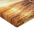 thumbnail image 2 of Ambesonne Landscape Fitted Sheet, Palm Trees on Beach, Full Size, Blue Yellow Brown, 2 of 3