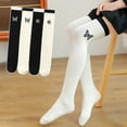 thumbnail image 3 of Esaierr Toddler Girls Knee High Socks Kids Cute Knee High Stockings Soft Cotton Socks 2 Pairs for 3-13 Years Old, 3 of 9