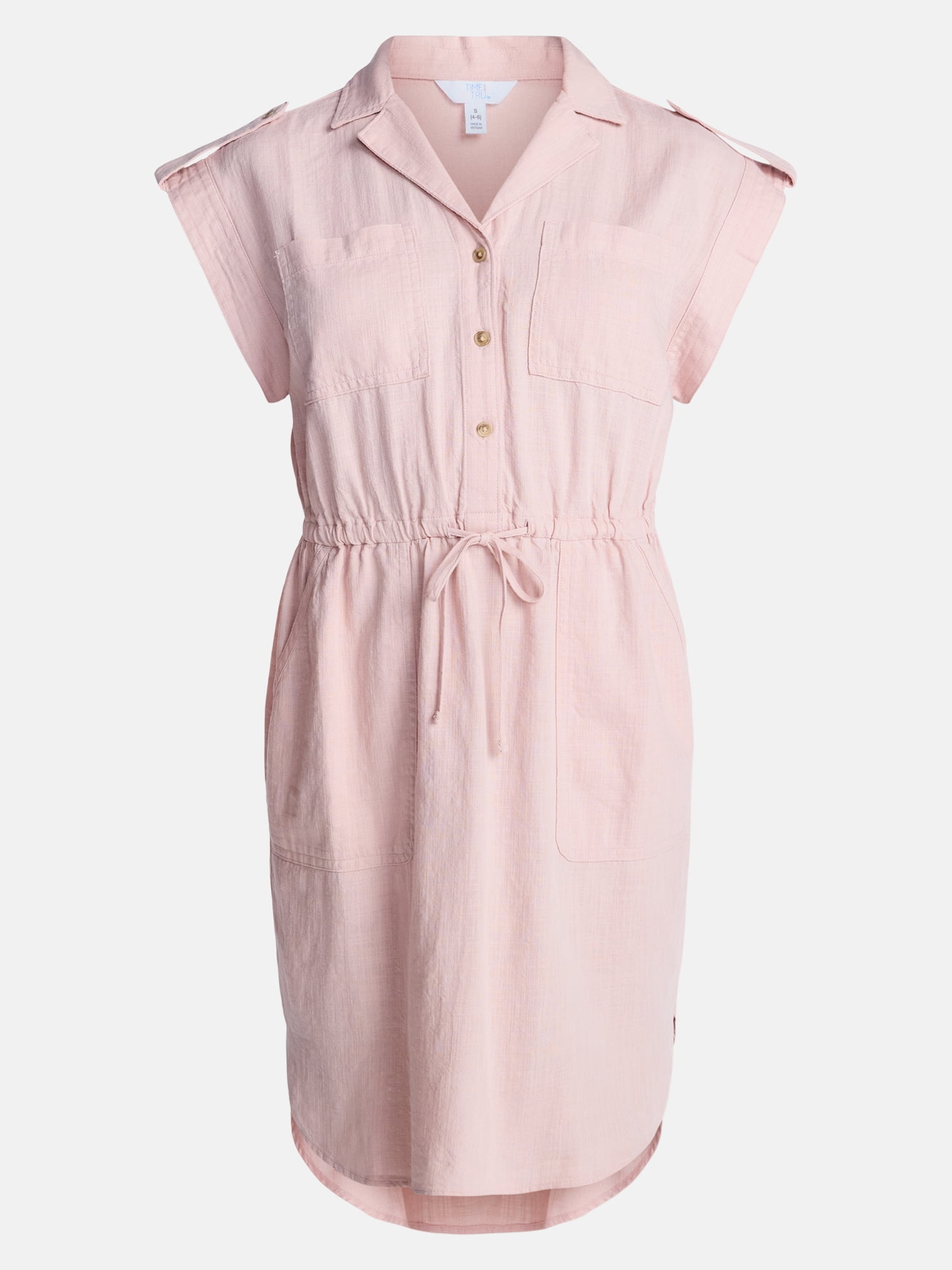 Time and Tru Women's Utility Shirtdress, Sizes XS-XXXL