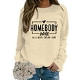thumbnail image 2 of Homebody Mode All Day Every Day Sweatshirts for Women 2025 Long Sleeve Crewneck Graphic Sweatshirt Pullover Tops, 2 of 4