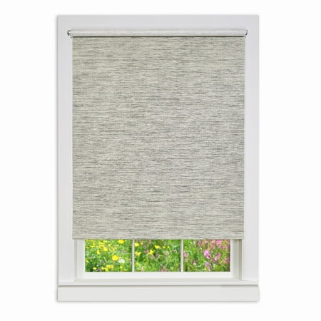 Achim Cords Free Privacy Jute Indoor Cordless Heather Gray Jute Light Filtering Window Roller Shade, 72" L x 31" W