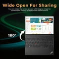 thumbnail image 3 of Lenovo ThinkPad E16 Gen 1 16" WUXGA Business Laptop, Intel i5-1335U, 16GB DDR4 RAM, 1.16TB Storage (1TB SSD+160GB Docking Station Set), Backlit Keyboard, Fingerprint Reader, Win 11, Black, 3 of 5