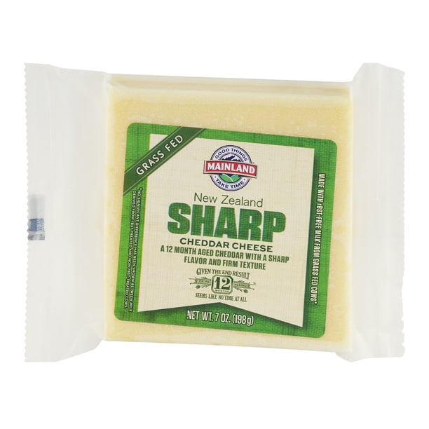 Mainland New Zealand Sharp Cheddar Cheese, 7 oz