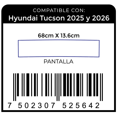 thumbnail image 2 of Mica de Nano Cristal Flexible para Pantalla de Hyundai Tucson 2025 y 2026, 2 of 5