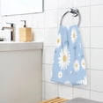 thumbnail image 6 of GZHJMY Daisy Pattern Hand Towels Set of 2, Highly Absorbent Soft Washcloth Face Towels Bathroom Decorative Towel for Beach Gym Spa Shower, 16x28In, 6 of 7