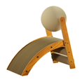 thumbnail image 1 of kusrkot Cardboard Cat Scratcher R Shape Eco Friendly Rotating Ball Toys Semi Arch Sturdy 50x25x50cm, 1 of 9
