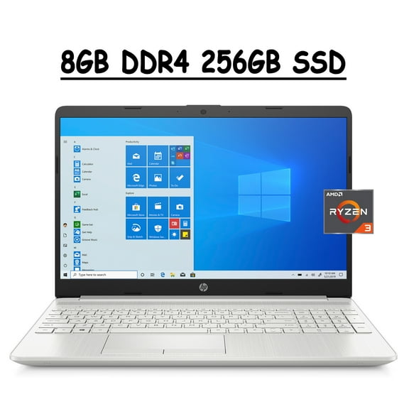 2021 Flagship HP 15 Laptop Computer I 15.6" HD Micro-edge Bezel Display I AMD Ryzen 3 3250U I 8GB DDR4 256GB SSD I WIFI Bluetooth USB-C HDMI Webcam Win 10