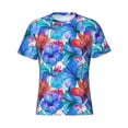 thumbnail image 4 of Qekee Bright Flowers Classic Fit T-Shirt Men's Shirt Men's Tight Short Sleeves for Exercise, Running, Mountaineering - Bright Flowers, 4 of 9