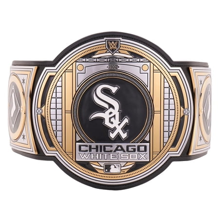 Chicago White Sox Championship Belt Metal Plates Hand-Tooled Leather Strap Adult Size Collectible
