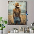 thumbnail image 4 of Qisvanset Framed Canvas Wall Art 12x16 Inch Walk In Love Coastal Cowgirl Bible Verse Scripture Art, 4 of 5