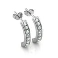 thumbnail image 7 of Cate & Chloe Erin 18k White Gold Plated Half Hoop Earrings with Swarovski Crystals Gift for Women, 7 of 7