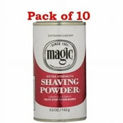 Magic Extra Strength Shaving Powder Helps Stop Razor Bumps, 5oz, 10-Pack