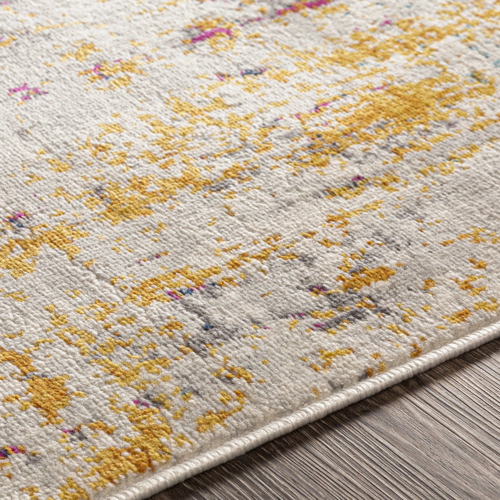 Livabliss Area Rugs for Living Room, 7x9 Floransa Modern Gray Rug, Bedroom Dining Room Home Decor Stain Resistant Carpet (6'7" x 9')
