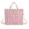 thumbnail image 7 of FORMRS Womens Corduroy Tote Bag Crossbody Shoulder Purse Handbag with Detachable Strap, Strawberry Plaid Pattern, 7 of 7