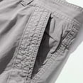 thumbnail image 5 of hopeusnice Mens Workout Casual Beach Solid Color Fashion Summer Cotton Linen Cargo Shorts Activewear Running Shorts Straight Buttons Zipper with Pockets Pants Mid Waist Gray XL, 5 of 6