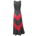 thumbnail image 3 of Women's Color Block Striped Good Stretch Long Dresses, 3 of 4