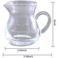 thumbnail image 4 of DGQ Classic Glass Creamer Pitcher with Handle 4oz Pack of 2 Milk Pourer Mini Creamer for Coffee Tea Maple Syrup Serving, 4 of 6