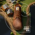 thumbnail image 2 of Botas de trabajo Carhartt Millbrook impermeables con cuña para hombre, color marrón, 2 of 7