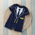thumbnail image 5 of KVPLBQFD Boys Jogging Suits Baby Summer Suit Pilot Climbing Suit Short Sleeve with Hat for Casual Going out from 0 to 24 Months Outdoor Baby Gear Baby Boys' Overalls 4t Clothes for Girls, 5 of 8
