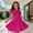 2Hot Pink9, variant on CAIVO Girls Summer Short Sleeve Rib Knit Dress Solid Color Casual Party Dress For Toddler Kids O-Neck Stylish Dresses
