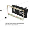 thumbnail image 5 of Abstract Hummingbird with Floral 2 License Plate Frames for Women Men Car Plate Holder Cover Metal Tag Aluminum Car Accessories Front Rear Plate Decor, 5 of 6