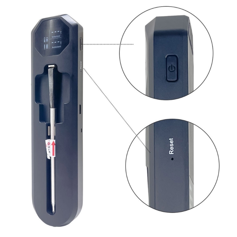 Intelligent Digital Meat Thermometers Enabled Long Ranges For Grilling Baking