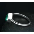 thumbnail image 3 of HeartsAndYou 1ct Natural Emerald Diamond Solitaire with Accents Ring 14k SOLID White Gold, 3 of 9
