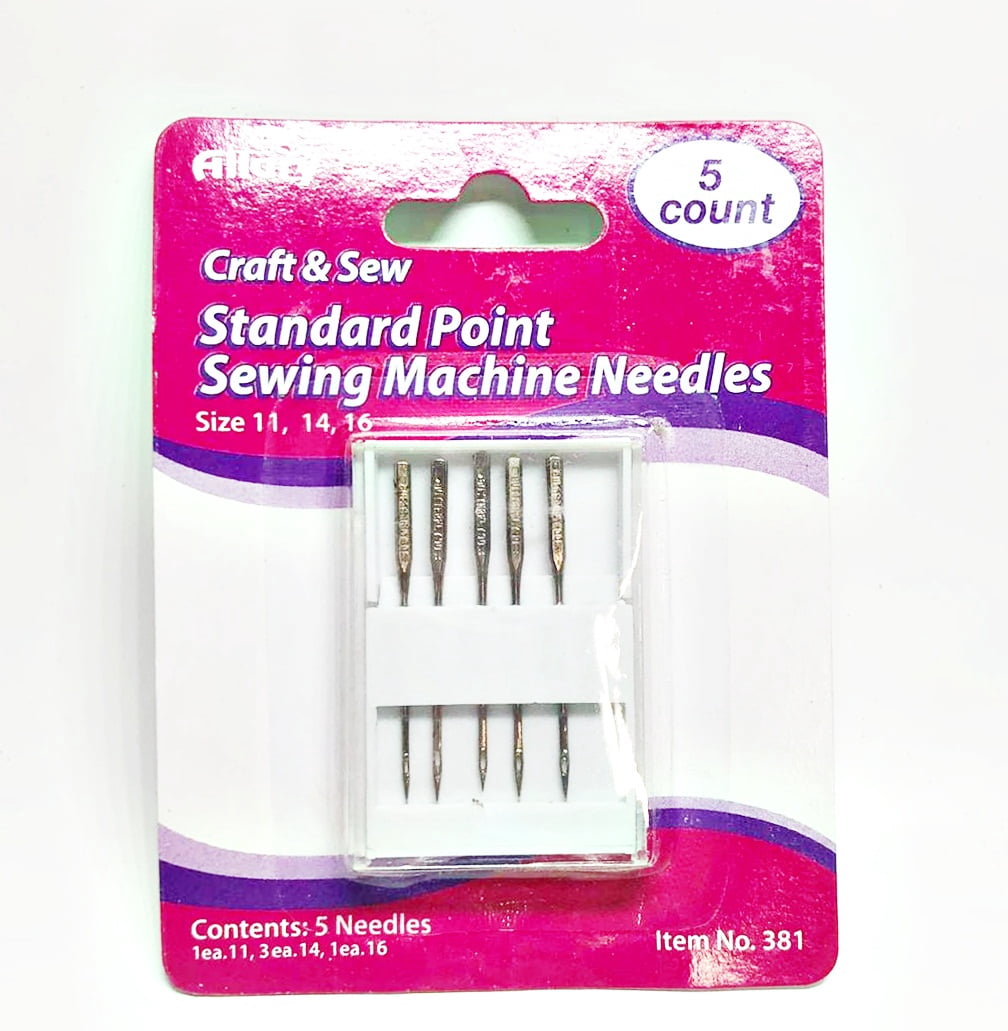 (4 pack) Allary 5 Standard Point Sewing Machine Needles
