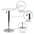thumbnail image 2 of 23.75'' Round Adjustable Height White Wood Table (Adjustable Range 26.25'' - 35.75''), 2 of 7