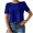 Blue, variant on Blue S WIZUTIZ Plus Size Tops for Women up to 30% Off Elegant Cotton Soft Fluffy Fashion Tshirt Ladies Comfy Crew Neck Tops Trendy Short Sleeve Tshirts Summer-Beach Plain Tee Plus Solid Shirts T-shir
