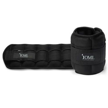 DMI 10lbs Adjustable Length Black Wrist and Ankle Weights 2 Pack