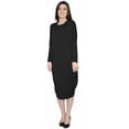 thumbnail image 2 of Women's Micro Suede Knit Comfy Midi Dress, 2 of 9