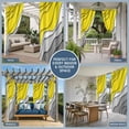 thumbnail image 5 of Yellow Grey Ombre Outdoor Curtains for Patio Waterproof,Windproof Privacy Curtains with Weighted Bottom,Modern Geometric Abstract Aesthetics Cream Outside Drapes for Picnic Garage 54"x84" 1 Panel, 5 of 8