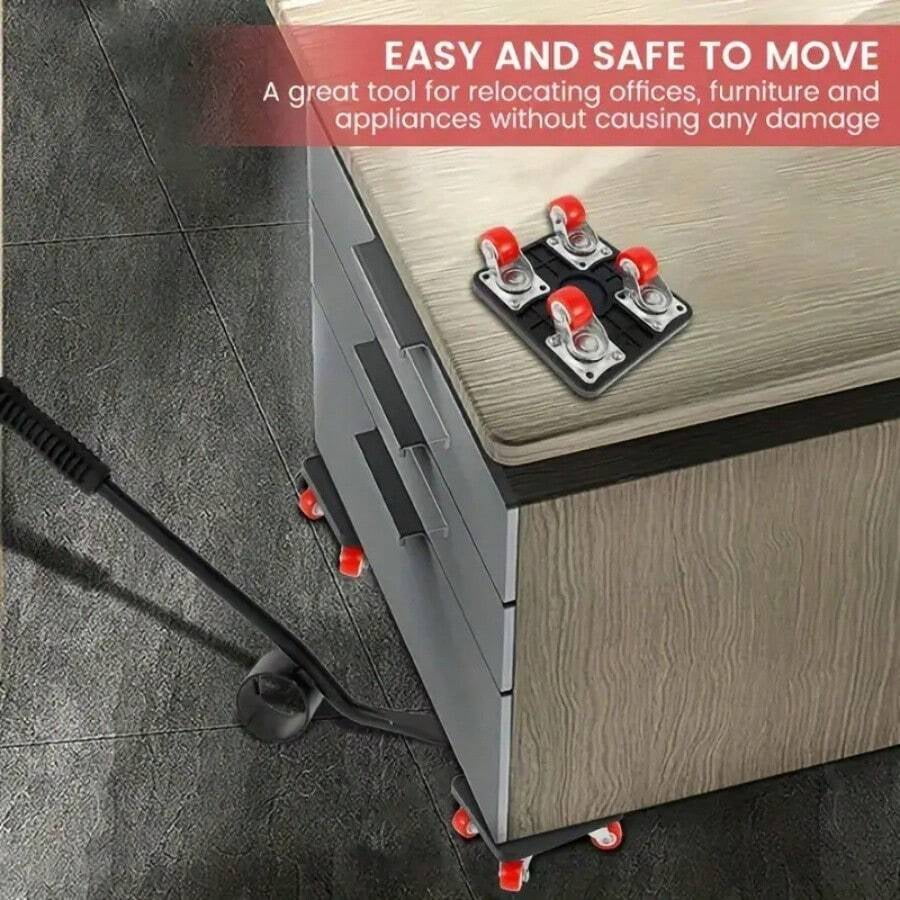 Wheeled Furniture Lifter And Furniture Crane Set, 360 °   Rotating Wheel Furniture Trolley, 881lb Load Bearing, For Heavy Furniture, Refrigerators, Sofas, Cabinets
