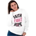 thumbnail image 5 of Faith Fight Hope Breast Cancer Aware Women Crewneck Sweatshirt Brisco Brands X, 5 of 6