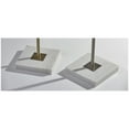 thumbnail image 5 of Fiona Torchiere Floor Lamp in a Brushed Steel Finish and White Marble Base, 5 of 5