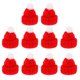 thumbnail image 2 of 10 piezas de mini sombreros de Navidad para decoración de fiesta de Navidad, pequeños sombreros de Papá Noel tejidos, accesorios artesanales hechos a mano para fiestas en el hogar, 2 of 5