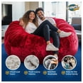 thumbnail image 4 of Ultimate Sack 6ft Bean Bag Chair and Footstool, Oversized Lounger, Camel Fur, 4 of 7
