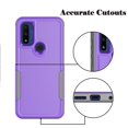 thumbnail image 4 of For Moto G Pure / G Power 2022 Case, 2 in 1 Heavy Duty Armor Shockproof Cases,Hisdou Hybrid Dual Layer Rubber Drop Protection Grip Plastic Bumper Sturdy Phone Cover for Moto G Pure -Purple, 4 of 6