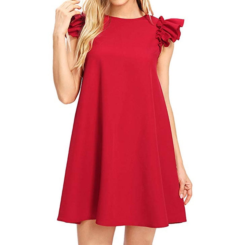 summer swing dress with sleeves