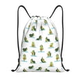 thumbnail image 1 of Saiise Cute Avocado Yoga Pattern Sports Drawstring Backpack - String Swim Gym Bag with Wet Proof Pocket for Women&Men-Small, 1 of 6